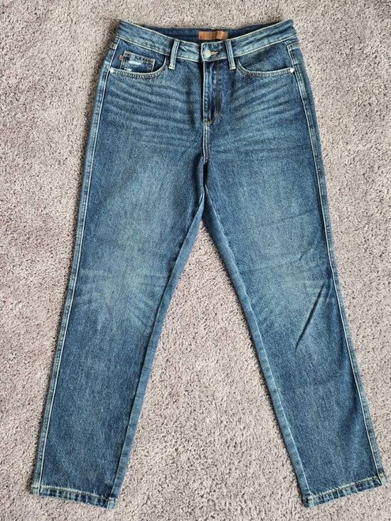 Judy Blue Denim - Judy Blue High Rise Straight Leg Jeans Denim JB88922 Stretch Medium Wash 7 28